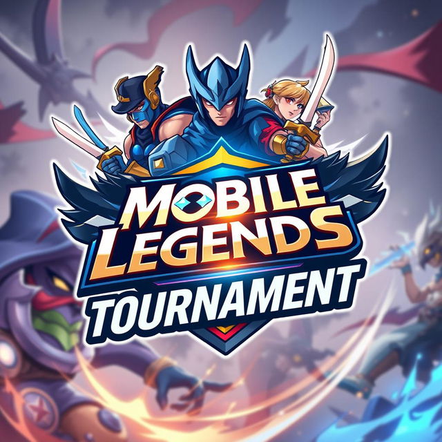 Create a dynamic and exciting logo for a Mobile Legends tournament