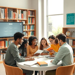 A high-quality image illustrating the concepts of education and language
