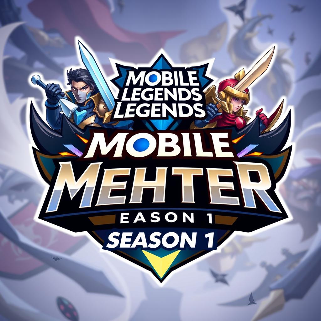 Create a dynamic and exciting logo for a Mobile Legends tournament titled 'MEHTER Season 1'