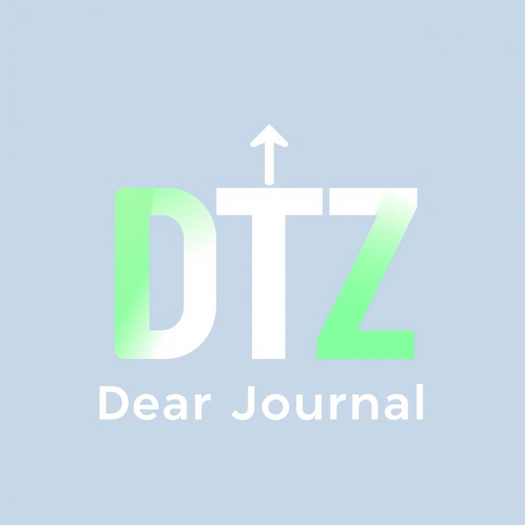 A modern and sleek logo design for a Telegram channel named 'Dear Trade Journal' or 'DTZ'
