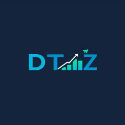A modern and sleek logo design for a Telegram channel named 'Dear Trade Journal' or 'DTZ'
