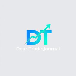 A modern and sleek logo design for a Telegram channel named 'Dear Trade Journal' or 'DTZ'