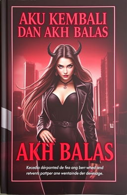 A captivating book cover for the novel titled 'AKU KEMBALI DAN AKH BALAS'