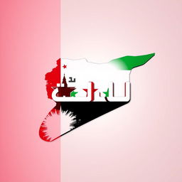 A visually striking Facebook profile picture for a channel named 'صوت سوريا' (Voice of Syria)