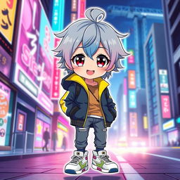 An anime-style character that resembles the user, with bright and colorful hair, expressive large eyes, and a friendly smile