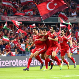 An exciting action shot of the Persepolis Football Club in a thrilling game