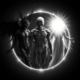The Circle of Inevitability depicted as three bodies arranged in a circle