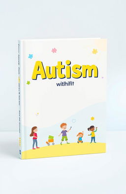 A vibrant and engaging book cover design for an educational eBook aimed at children with autism