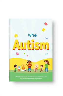 A vibrant and engaging book cover design for an educational eBook aimed at children with autism