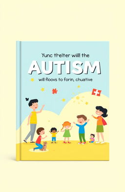A vibrant and engaging book cover design for an educational eBook aimed at children with autism