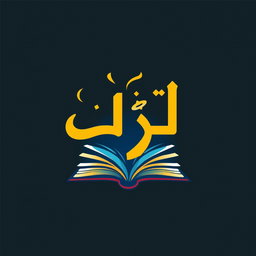 A creative and modern logo design for a book named "باز", featuring stylized and bold typography