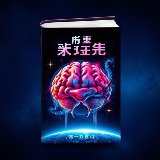 A book cover design that features a visually striking image of an alien brain, symbolizing the concept of an alien invasion