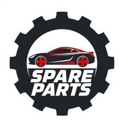 A modern and sleek logo design for a car spare parts store