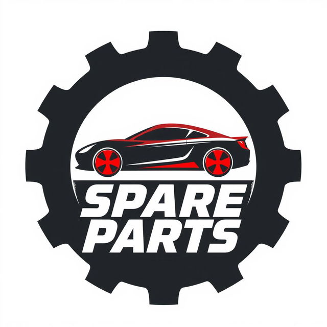 A modern and sleek logo design for a car spare parts store