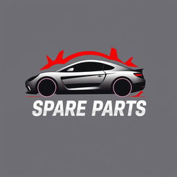 A modern and sleek logo design for a car spare parts store