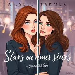A book cover illustration for the novel 'Stars ou Ames Sœurs'