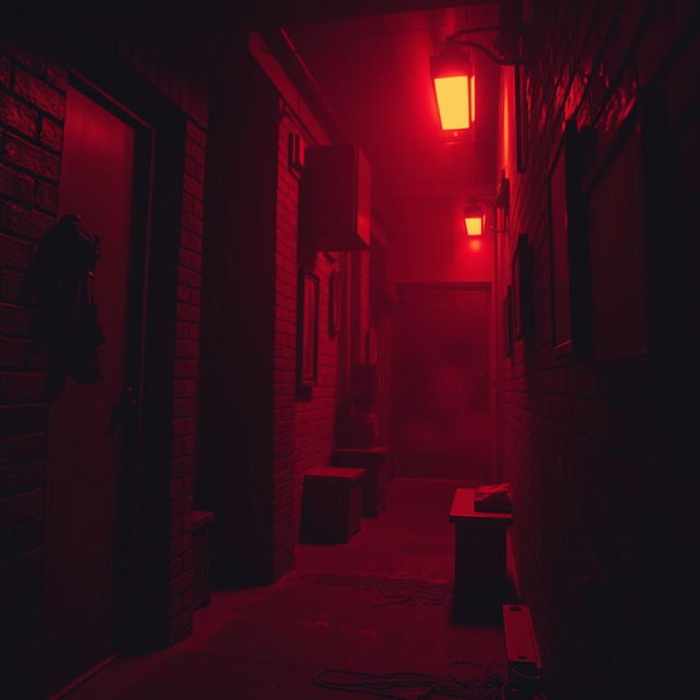 A moody and atmospheric scene capturing the aesthetic of a gangster video