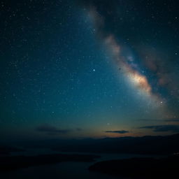 A breathtaking view of a starry sky, with countless twinkling stars scattered across the deep indigo canvas of night