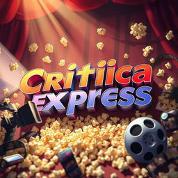 A captivating title design that says 'Critica Express' artistically rendered in a blend of 2D anime and 3D elements
