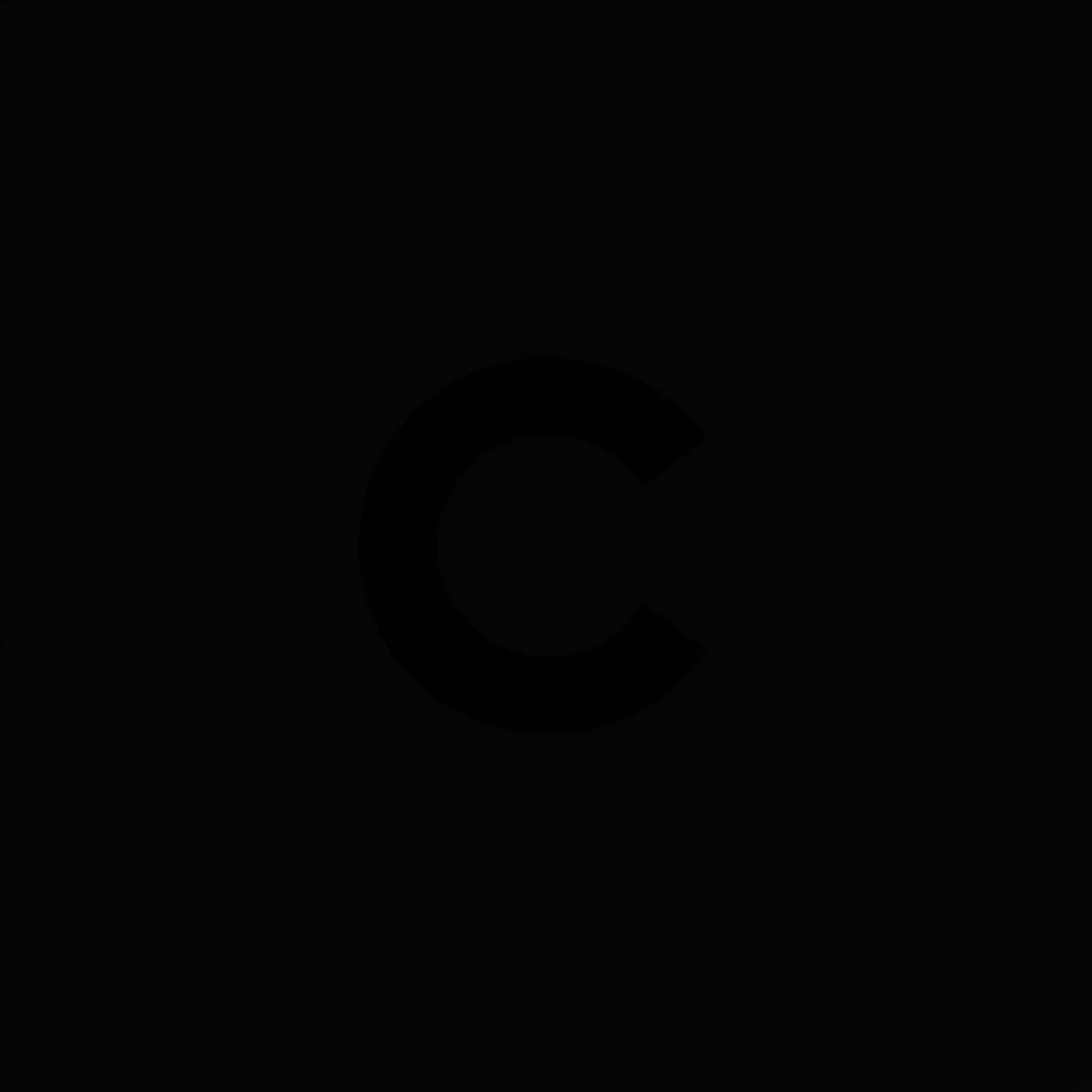 A simple, bold letter 'C' designed in a black color with a red cinematic feel, reminiscent of the Netflix logo