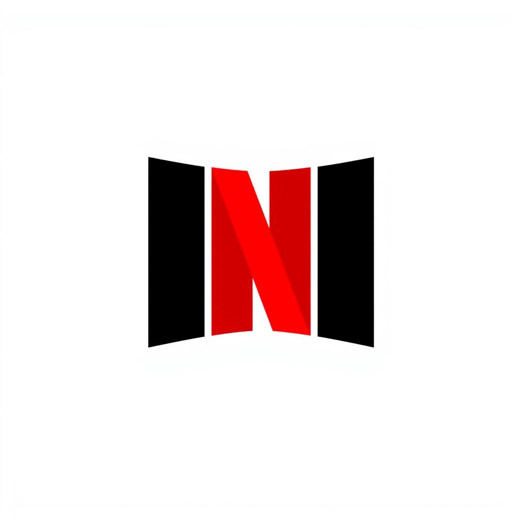 A simple, bold letter 'C' designed in black with a cinematic red color scheme, inspired by the minimalist style of the Netflix logo