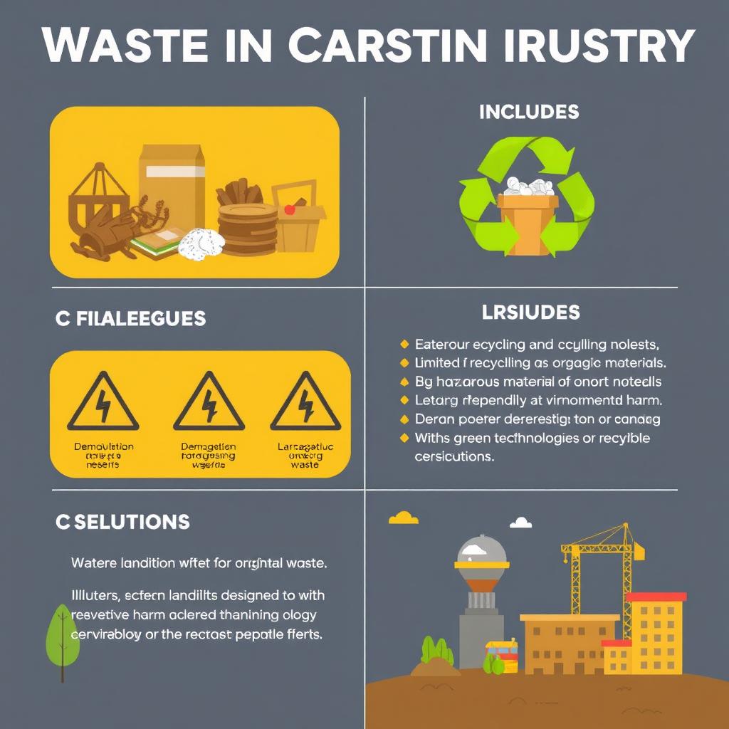 An informative infographic highlighting waste in the construction industry