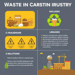 An informative infographic highlighting waste in the construction industry