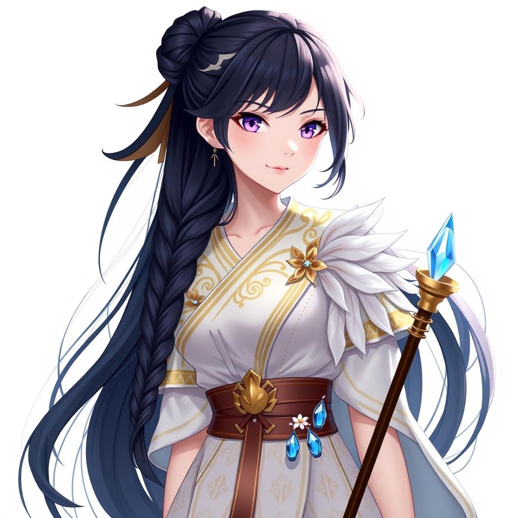 A character inspired by Akane Fujimoto, a supportive healer from a fantasy setting