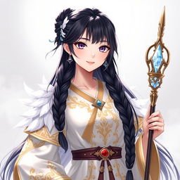 A character inspired by Akane Fujimoto, a supportive healer from a fantasy setting