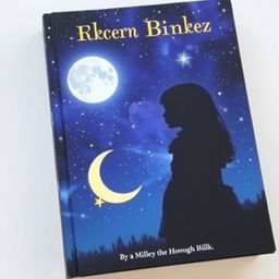 Book cover featuring the silhouette of a girl in front of a starry night sky with a prominent moon
