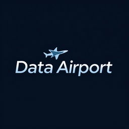 A modern, elegant logo design for an airport named 'Data Airport'