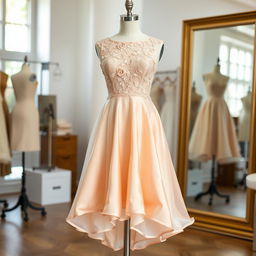 A stunning dress composed of two beautifully designed pieces seamlessly joined together