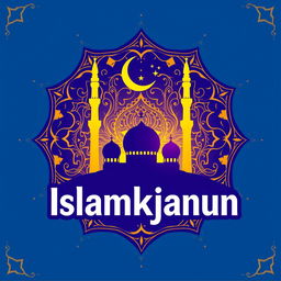 A vibrant and colorful logo design for the 'Islamkjanun' channel, featuring intricate Islamic geometric patterns and calligraphy elements