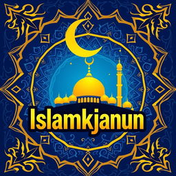 A vibrant and colorful logo design for the 'Islamkjanun' channel, featuring intricate Islamic geometric patterns and calligraphy elements