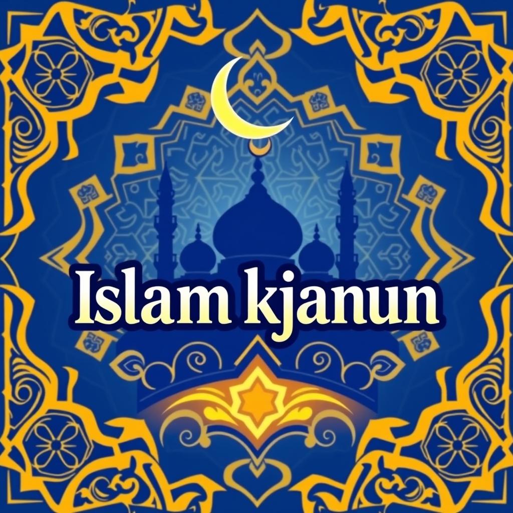 A vibrant and colorful logo design for the 'Islamkjanun' channel, featuring intricate Islamic geometric patterns and calligraphy elements