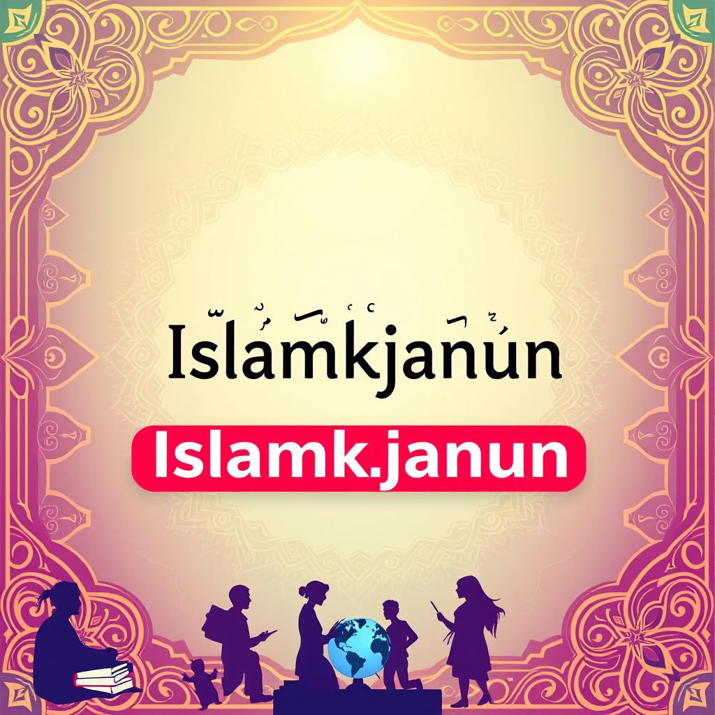 A vibrant and captivating poster for an informative YouTube channel named 'Islamkjanun'