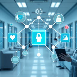 An engaging and informative illustration of blockchain technology applied to medical records