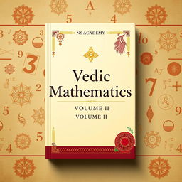 An artistic representation of the book cover for "Vedic Mathematics, Volume III" published by NS ACADEMY