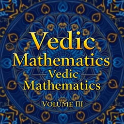A visually striking cover design for 'Vedic Mathematics, Volume III'