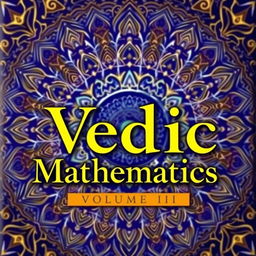 A visually striking cover design for 'Vedic Mathematics, Volume III'