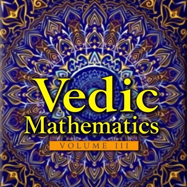 A visually striking cover design for 'Vedic Mathematics, Volume III'
