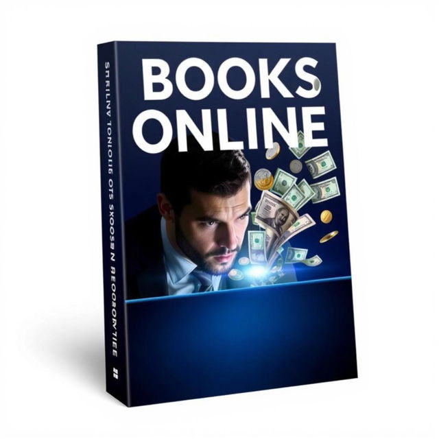 A minimalist and futuristic book cover design featuring a navy blue and black gradient background