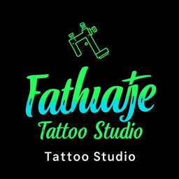 A logo design for a tattoo studio named 'Echate Tatuaje Tattoo Studio'