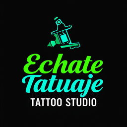 Logo design for a tattoo studio named "Echate Tatuaje Tattoo Studio"