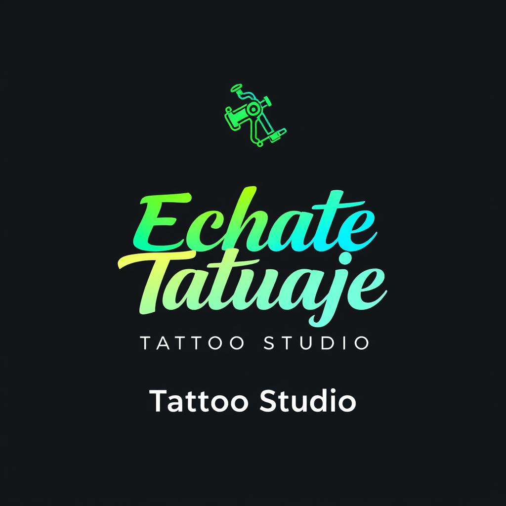 Logo design for a tattoo studio named "Echate Tatuaje Tattoo Studio"