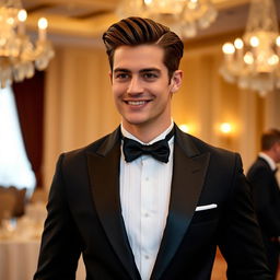 A stylish and elegant man in a formal suit, exuding confidence and charm
