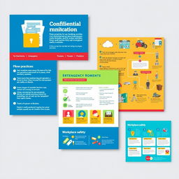 A series of vibrant and informative posters for an internal security awareness campaign