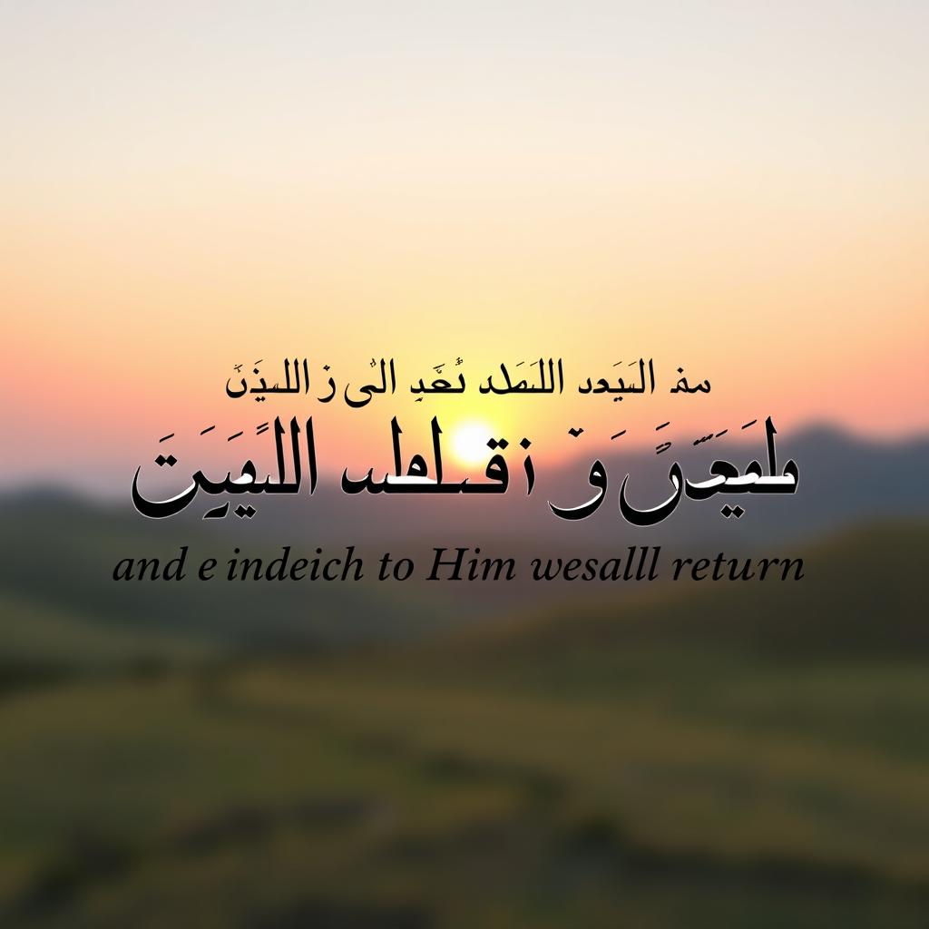 A beautifully designed profile picture featuring the phrase "إنّا لله وإنّا إليه راجعون" (Indeed, we belong to Allah and indeed to Him we shall return) prominently displayed