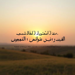 A beautifully designed profile picture featuring the phrase "إنّا لله وإنّا إليه راجعون" (Indeed, we belong to Allah and indeed to Him we shall return) prominently displayed