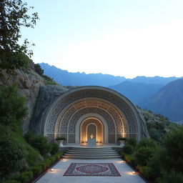 A beautiful, semi-circular cave measuring 13 meters in width, serving as the monument for an unknown martyr of the Iran-Iraq War
